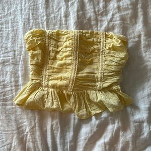 Free people fun in the sun top light yellow